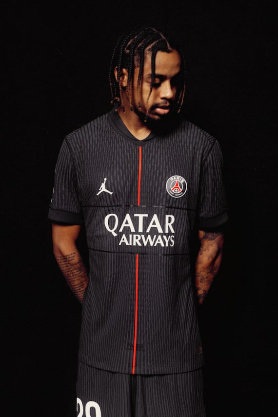 PSG Jordan Fourth Stadium Shirt 2025-26 - Kids