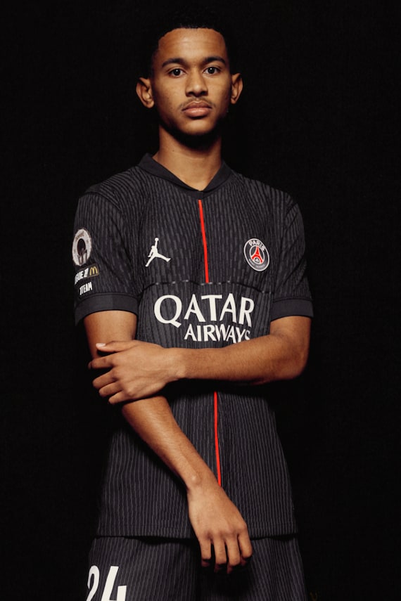 PSG Jordan Fourth Stadium Shirt 2025-26 - Kids