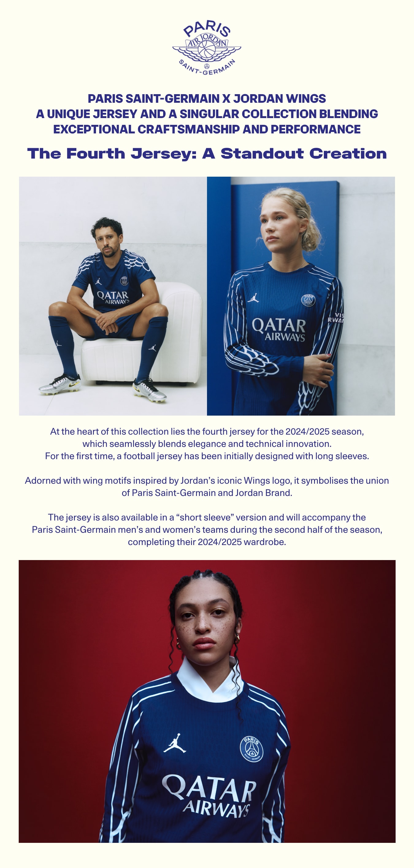 PSG Jordan Fourth Stadium Shirt 2024-25 - Long Sleeve - Womens