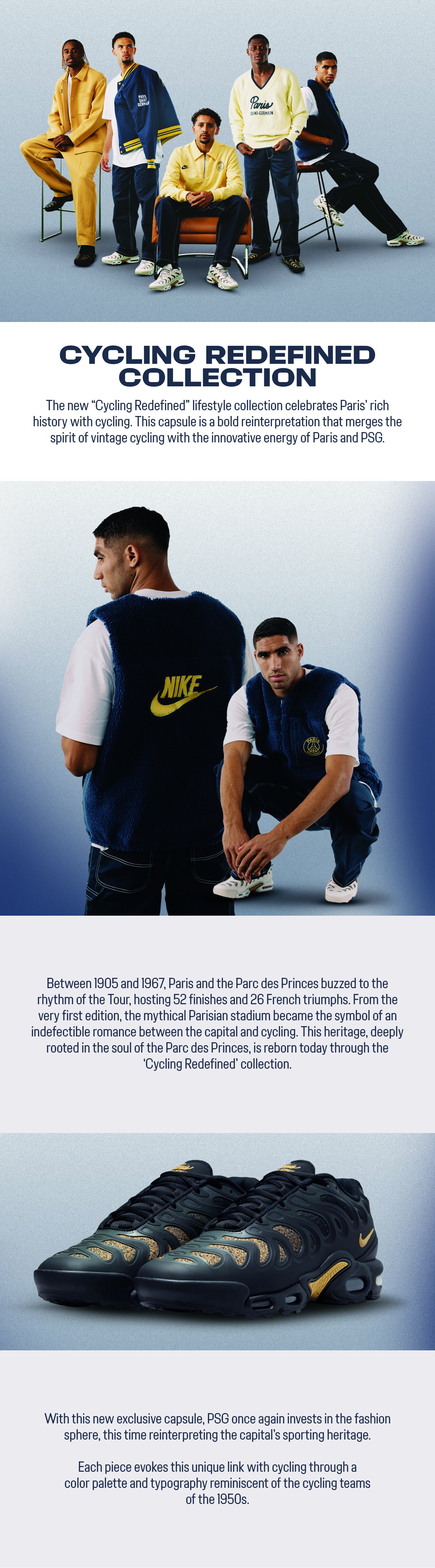 PSG Nike Cycling Redefined Quarter Zip Top - Yellow