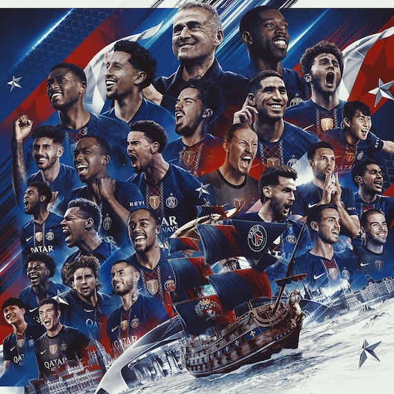 Paris Saint-Germain UCL Finalist Budapest 2026 Scarf - Navy